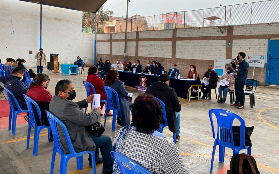 Se explicaron avances de los proyectos de infraestructura a 16 instituciones educativas de Lima Norte