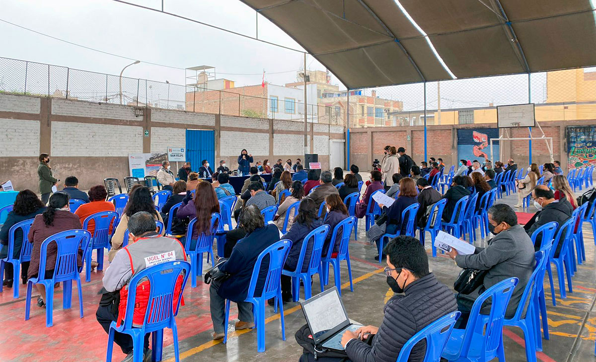 Se explicaron avances de los proyectos de infraestructura a 16 instituciones educativas de Lima Norte