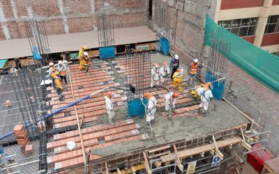 Hoy supervisamos primer llenado de techo de la nueva Escuela Bicentenario 0035 Nuestra Señora de la...