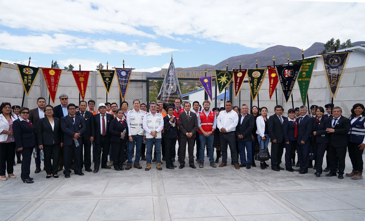 Escuelas Bicentenario entrega escuela temporal en provincia de San Marcos en Cajamarca