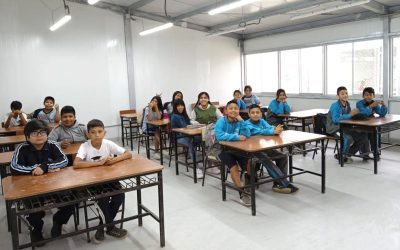 Comunidad educativa de la IE Santo Domingo de Guzmán ya utiliza su escuela temporal