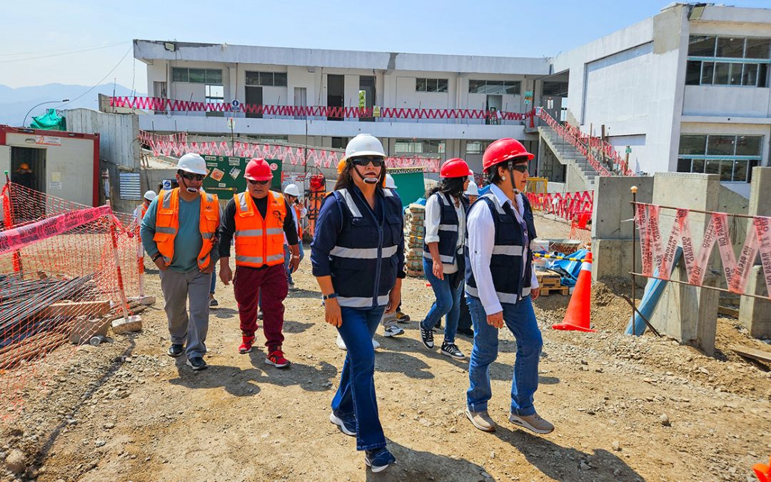 Comunidad educativa de la IE 0132 Toribio Luzuriaga y Mejía constata avances en construcción de su...